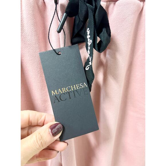 NWT Marchesa Active Remy Pull On Drawstring Soft Sweatpants Blush Women's Size M - Picture 3 of 8
